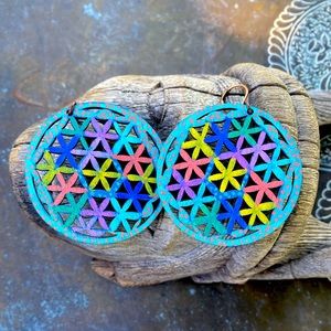 Flower of life magical earrings